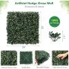 imageGiantex 12PCS 20x20inch Artificial Boxwood Panels 333 Square Feet Faux Greenery Wall Privacy Hedge Screen for Wedding Decorations Fence Backdrop Outdoor Patio Garden Topiary Hedge Protective ScreenGreen Peanut Leaves