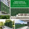 imageGiantex 12PCS 20x20inch Artificial Boxwood Panels 333 Square Feet Faux Greenery Wall Privacy Hedge Screen for Wedding Decorations Fence Backdrop Outdoor Patio Garden Topiary Hedge Protective ScreenGreen Milan Leaves