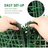 imageGiantex 12PCS 20x20inch Artificial Boxwood Panels 333 Square Feet Faux Greenery Wall Privacy Hedge Screen for Wedding Decorations Fence Backdrop Outdoor Patio Garden Topiary Hedge Protective ScreenGreen Milan Leaves