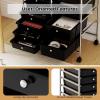 imageGiantex 15 Drawer Rolling Cart with Drawers Storage Organizer Cart for Classroom Office School Teacher Mobile Drawer Cart for Tools Crafts Small Printer Paper PastelBlack
