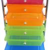 imageGiantex 15 Drawer Rolling Cart with Drawers Storage Organizer Cart for Classroom Office School Teacher Mobile Drawer Cart for Tools Crafts Small Printer Paper PastelMulticolor