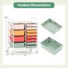 imageGiantex 15 Drawer Rolling Cart with Drawers Storage Organizer Cart for Classroom Office School Teacher Mobile Drawer Cart for Tools Crafts Small Printer Paper PastelMacaron Multicolor