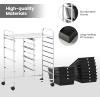 imageGiantex 15 Drawer Rolling Cart with Drawers Storage Organizer Cart for Classroom Office School Teacher Mobile Drawer Cart for Tools Crafts Small Printer Paper PastelBlack