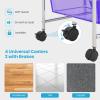 imageGiantex 15 Drawer Rolling Cart with Drawers Storage Organizer Cart for Classroom Office School Teacher Mobile Drawer Cart for Tools Crafts Small Printer Paper PastelRedOrangeGreenBluePurple