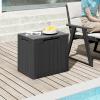 imageGiantex 25 Gallon Outdoor Storage Box Patio Deck Box with Lockable Lid Wickerwoven Texture Waterproof Storage Bench for Pool Accessories Garden Tools Package Delivery Patio Furniture BlackBlack