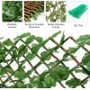 imageGiantex 3PCS Expandable Artificial Hedges Faux Ivy Leaves Fence Stretchable Artificial Ivy Privacy Fence Screen Decorative Trellis for Backdrop Outdoor Garden Porch Patio Home Decorations