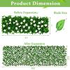 imageGiantex 4PCS Expandable Fence with Leaves 65ft Privacy Screen Decorative Faux Ivy Fencing Panel for Balcony Patio Deck Backdrop Outdoor Artificial Hedge Screen 4 Green Leaves amp Purple FlowersGreen leaves  White Flowers