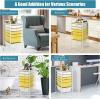 imageGiantex 6 Storage Drawer Cart Rolling Organizer Cart for Tools Scrapbook Paper Home Office School Multipurpose Mobile Utility Cart IvoryBeigeYellow