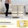 imageGiantex 6 Storage Drawer Cart Rolling Organizer Cart for Tools Scrapbook Paper Home Office School Multipurpose Mobile Utility Cart IvoryIvory