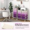 imageGiantex 6 Storage Drawer Cart Rolling Organizer Cart for Tools Scrapbook Paper Home Office School Multipurpose Mobile Utility Cart IvoryPurple Gradient
