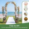 imageGiantex 87 Metal Garden Arbor with Lockable Gate and Planter Shelves Outdoor Arch Trellis for Climbing Plants Decorative Wedding Ceremony Backdrop for Patio Pathway Backyard Black
