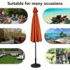 imageGiantex 9ft Patio Umbrella Outdoor Market Table Umbrella wPush Button Tilt and Crank 180G Polyester Fabric and Sturdy Ribs Sun Canopy Umbrellas for Patio Garden Beach Deck PoolOrange