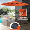 imageGiantex 9ft10ft Outdoor Patio umbrella with Solar Lights Table Market Umbrella with Crank and Pushbutton Tilt System Solar LED Lighted Patio Umbrella for Backyard Deck Pool BeachOrange
