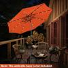 imageGiantex 9ft10ft Outdoor Patio umbrella with Solar Lights Table Market Umbrella with Crank and Pushbutton Tilt System Solar LED Lighted Patio Umbrella for Backyard Deck Pool BeachOrange