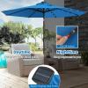 imageGiantex 9ft10ft Outdoor Patio umbrella with Solar Lights Table Market Umbrella with Crank and Pushbutton Tilt System Solar LED Lighted Patio Umbrella for Backyard Deck Pool BeachBlue