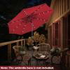imageGiantex 9ft10ft Outdoor Patio umbrella with Solar Lights Table Market Umbrella with Crank and Pushbutton Tilt System Solar LED Lighted Patio Umbrella for Backyard Deck Pool BeachBurgundy