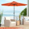 imageGiantex 9ft10ft Outdoor Patio umbrella with Solar Lights Table Market Umbrella with Crank and Pushbutton Tilt System Solar LED Lighted Patio Umbrella for Backyard Deck Pool BeachOrange
