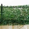 imageGiantex Artificial Faux Ivy Privacy Fence 95x40 Artificial Hedge Faux Ivy Vine Leaf Greenery Wall Screen Decorative Trellis Fence Covering for Outdoor Porch Garden Patio95x40