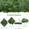 imageGiantex Artificial Ivy Privacy Fence Screen 118 x 394 Artificial Hedges Fence Faux Ivy Vine Greenery Wall Outdoor Privacy Fence Covering for Yard Garden Patio Decoration GreenDark Green