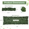 imageGiantex Artificial Ivy Privacy Fence Screen 118 x 394 Artificial Hedges Fence Faux Ivy Vine Greenery Wall Outdoor Privacy Fence Covering for Yard Garden Patio Decoration GreenDark Green