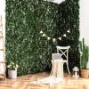 imageGiantex Artificial Ivy Privacy Fence Screen 118 x 394 Artificial Hedges Fence Faux Ivy Vine Greenery Wall Outdoor Privacy Fence Covering for Yard Garden Patio Decoration GreenDark Green