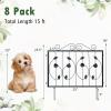 imageGiantex Decorative Garden Fence 8 Pack 235H x 153ft L Rustproof Metal Fencing Animal Barrier for Small Dogs Rabbits Flower Bed Edging Fence Border for Outdoor Yard Patio Landscape Decor