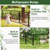 imageGiantex Decorative Garden Fence 8 Pack 235H x 153ft L Rustproof Metal Fencing Animal Barrier for Small Dogs Rabbits Flower Bed Edging Fence Border for Outdoor Yard Patio Landscape Decor