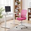 imageGiantex Ergonomic Drafting Chair Tall Office Chair with FlipUp Armrests Footrest Ring Height Adjustable Executive Task Chair Mesh Computer Standing Desk Chair Lumbar Support for Home Office GrayPink