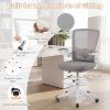 imageGiantex Ergonomic Drafting Chair Tall Office Chair with FlipUp Armrests Footrest Ring Height Adjustable Executive Task Chair Mesh Computer Standing Desk Chair Lumbar Support for Home Office GrayGrey