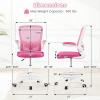 imageGiantex Ergonomic Drafting Chair Tall Office Chair with FlipUp Armrests Footrest Ring Height Adjustable Executive Task Chair Mesh Computer Standing Desk Chair Lumbar Support for Home Office GrayPink