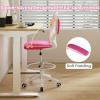 imageGiantex Ergonomic Drafting Chair Tall Office Chair with FlipUp Armrests Footrest Ring Height Adjustable Executive Task Chair Mesh Computer Standing Desk Chair Lumbar Support for Home Office GrayPink