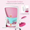 imageGiantex Ergonomic Drafting Chair Tall Office Chair with FlipUp Armrests Footrest Ring Height Adjustable Executive Task Chair Mesh Computer Standing Desk Chair Lumbar Support for Home Office GrayPink