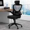 imageGiantex Ergonomic Mesh Office Chair Home Office Desk Chair with Adjustable Headrest and Lumbar Support Flip Up Armrests Height Adjustable Executive Swivel Task Chair for Home Office Study Black