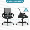 imageGiantex Ergonomic Mesh Office Chair MidBack Computer Chair with Breathable Backrest Lumbar Support and Adjustable Height Gaming Chair Swivel Rolling Desk Chair for Home Office Task and Study