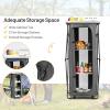 imageGiantex Folding Camping Storage Cabinet with 3 Shelves and Carry Bag Portable Outdoor Organizer Kitchen Table Quick Setup for BBQ Picnic Backyard Compact PopUp Cupboard 35HGrey