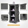 imageGiantex Folding Camping Storage Cabinet with 3 Shelves and Carry Bag Portable Outdoor Organizer Kitchen Table Quick Setup for BBQ Picnic Backyard Compact PopUp Cupboard 35HGrey