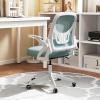 imageGiantex Mesh Office Chair Ergonomic Desk Chair with Flipup Arms amp Lumbar Support Height Adjustable Swivel Computer Desk with High Back for Home Office BlackBlue