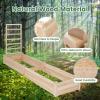 imageGiantex Raised Garden Bed with 3 Trellises 88L x 45W x 43H Set of 2 Wood Planter Box for Vegetables Flowers Herbs Fruits Climbing Plants Cucumber Easy Assembly Outdoor Rectangular Raised Beds93x25x40