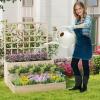 imageGiantex Raised Garden Bed with 3 Trellises 88L x 45W x 43H Set of 2 Wood Planter Box for Vegetables Flowers Herbs Fruits Climbing Plants Cucumber Easy Assembly Outdoor Rectangular Raised Beds44x45x56