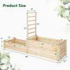 imageGiantex Raised Garden Bed with 3 Trellises 88L x 45W x 43H Set of 2 Wood Planter Box for Vegetables Flowers Herbs Fruits Climbing Plants Cucumber Easy Assembly Outdoor Rectangular Raised Beds88x25x53