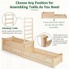 imageGiantex Raised Garden Bed with 3 Trellises 88L x 45W x 43H Set of 2 Wood Planter Box for Vegetables Flowers Herbs Fruits Climbing Plants Cucumber Easy Assembly Outdoor Rectangular Raised Beds88x25x53