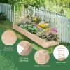 imageGiantex Raised Garden Bed with 3 Trellises 88L x 45W x 43H Set of 2 Wood Planter Box for Vegetables Flowers Herbs Fruits Climbing Plants Cucumber Easy Assembly Outdoor Rectangular Raised Beds93x25x40