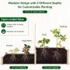 imageGiantex Raised Garden Bed with 3 Trellises 88L x 45W x 43H Set of 2 Wood Planter Box for Vegetables Flowers Herbs Fruits Climbing Plants Cucumber Easy Assembly Outdoor Rectangular Raised Beds88x25x53