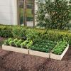 imageGiantex Raised Garden Bed with 3 Trellises 88L x 45W x 43H Set of 2 Wood Planter Box for Vegetables Flowers Herbs Fruits Climbing Plants Cucumber Easy Assembly Outdoor Rectangular Raised Beds44x45x56