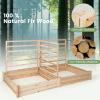 imageGiantex Raised Garden Bed with 3 Trellises 88L x 45W x 43H Set of 2 Wood Planter Box for Vegetables Flowers Herbs Fruits Climbing Plants Cucumber Easy Assembly Outdoor Rectangular Raised Beds88x45x43