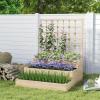 imageGiantex Raised Garden Bed with 3 Trellises 88L x 45W x 43H Set of 2 Wood Planter Box for Vegetables Flowers Herbs Fruits Climbing Plants Cucumber Easy Assembly Outdoor Rectangular Raised Beds44x45x56