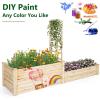 imageGiantex Raised Garden Bed with 3 Trellises 88L x 45W x 43H Set of 2 Wood Planter Box for Vegetables Flowers Herbs Fruits Climbing Plants Cucumber Easy Assembly Outdoor Rectangular Raised Beds88x25x53