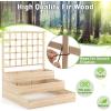 imageGiantex Raised Garden Bed with 3 Trellises 88L x 45W x 43H Set of 2 Wood Planter Box for Vegetables Flowers Herbs Fruits Climbing Plants Cucumber Easy Assembly Outdoor Rectangular Raised Beds44x45x56