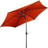 imageGiantex 10ft Outdoor Patio Umbrella Market Table umbrella wTilt Adjustment and Crank 180G Polyester Garden Canopy for Deck Backyard Pool Indoor OutdoorOrange