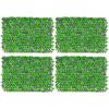 imageGiantex 4PCS Expandable Fence with Leaves 65ft Privacy Screen Decorative Faux Ivy Fencing Panel for Balcony Patio Deck Backdrop Outdoor Artificial Hedge Screen 4 Green Leaves amp Purple FlowersGreen Leaves  Purple Flowers